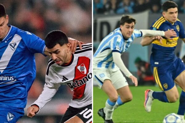 River dejó escapar el triunfo y Boca repartió puntos con Racing en el fútbol argentino